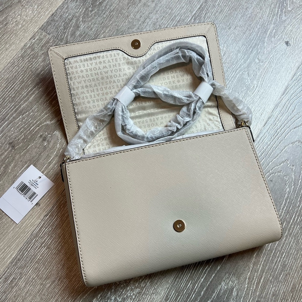 Kate Spade ♠️ Alek Charlotte Street Crossbody OstreggBlk NWT - Picture 9 of 12